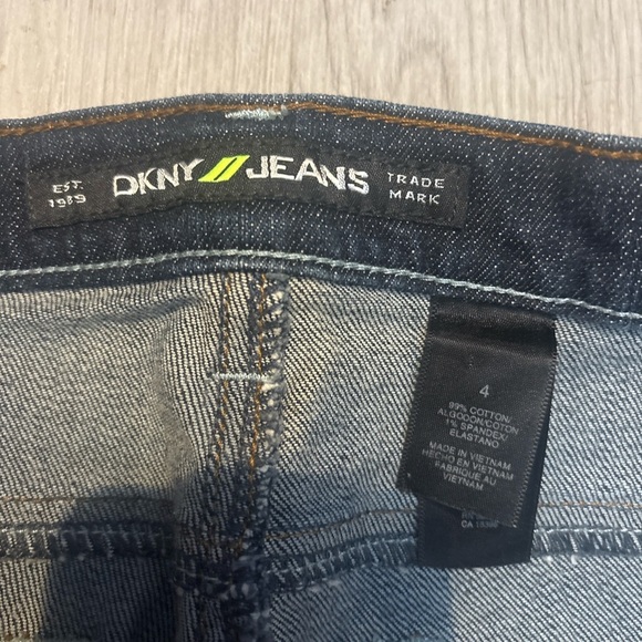 DKNY Dark Blue Straight Leg Jeans - Picture 3 of 5